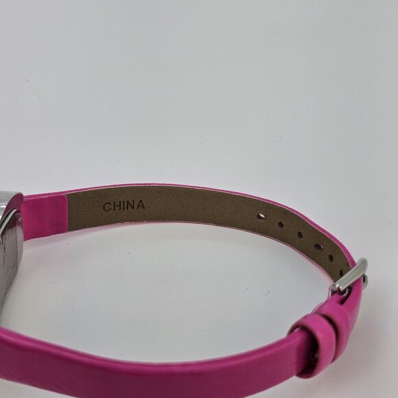Main Line Time Women's Watch 20MM Pink Dial Pink Leather Bands New Battery - Picture 13 of 14